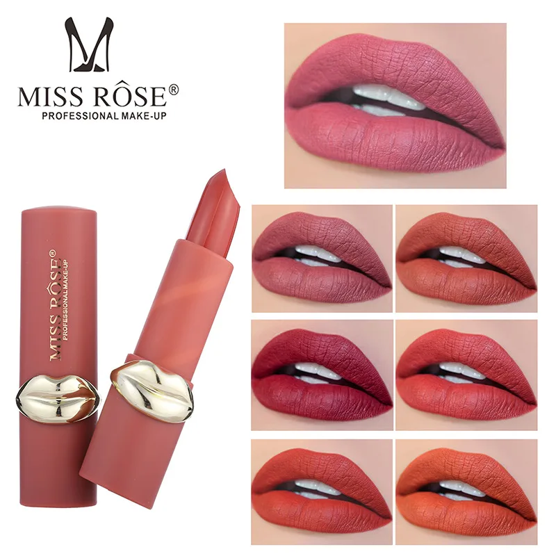 

Fashion Korean Matte Lipstick Waterproof Long Lasting Nude Red Pink Velvet Pigment 12 Colors Lips Makeup Matte Lip Tint Batom