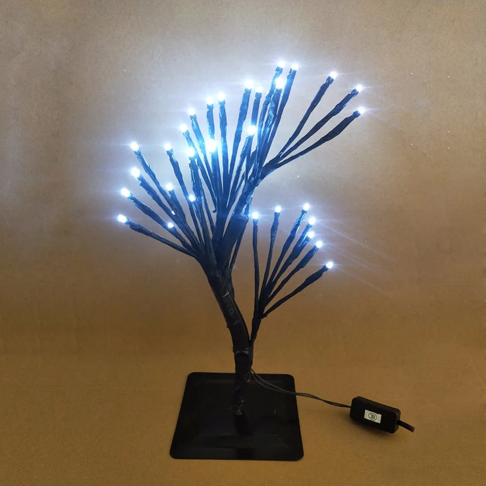 2PCS/lot LED Christmas Tree Branch Table Lamp Luminarias Night Lights New Year Party Decoration Holiday Fairy Wedding Gift | Освещение