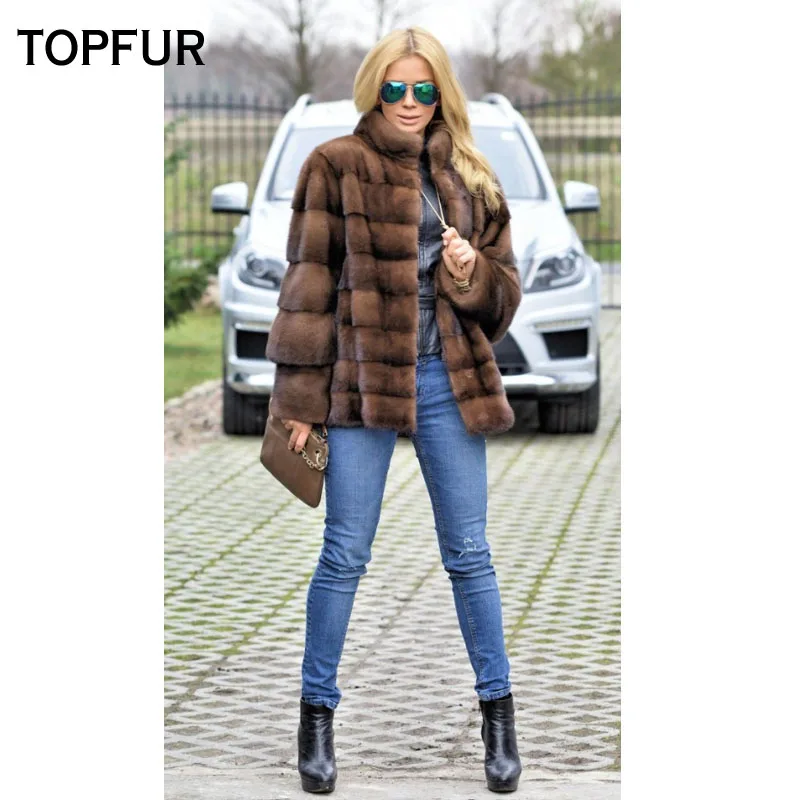 TOPFUR 2019 New Arrivals Mink Fur Coat Women With Zipper Detachable Sleeve Light Brown Winter Warm Ladies Genuine Piece Fur Mink
TOPFUR 2019 New Arrivals Mink Fur Coat Women With Zipper Detachable Sleeve Light Brown Winter Warm Ladies Genuine Piece Fur Mink