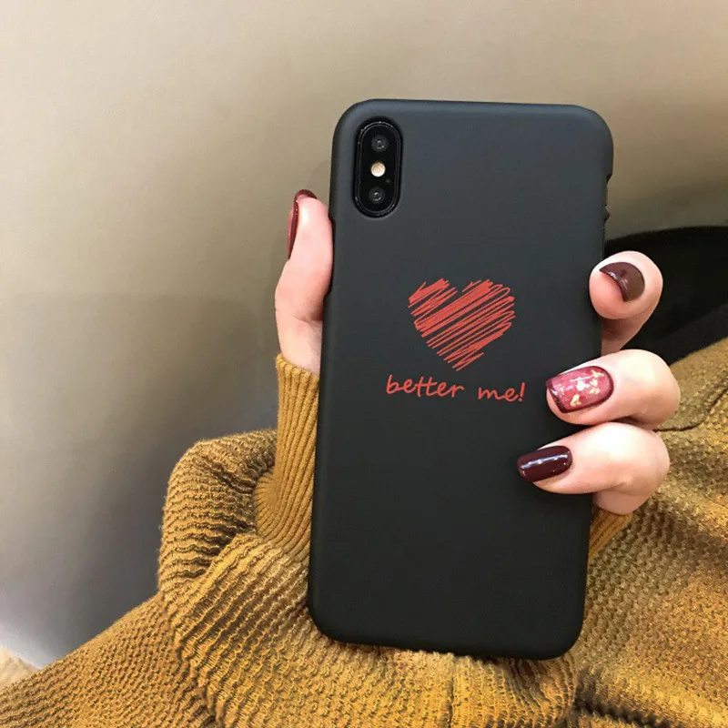 Love Heart Phone Case For iphone 7 8 6 XR PC Cover For iphones Mobile Phone Shell for Iphone Matte Couple Models
Love Heart Phone Case For iphone 7 8 6 XR PC Cover For iphones Mobile Phone Shell for Iphone Matte Couple Models