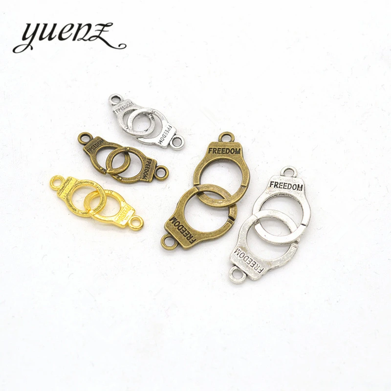 YuenZ 10pcs Antique Sliver Bronze Gold Color Metal Freedom Handcuffs Charm Metal Charms For Jewelry Making J195
YuenZ 10pcs Antique Sliver Bronze Gold Color Metal Freedom Handcuffs Charm Metal Charms For Jewelry Making J195