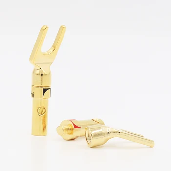 8pcs\lot Brass Y Spade Speaker banana spade Plug Screw Type Gold plated connector
8pcs\lot Brass Y Spade Speaker banana spade Plug Screw Type Gold plated connector