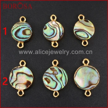 BOROSA 10 pcs Druzy Jewelry 10mm or 12mm Gold Color Abalone Shell Round Connector Double Bails G1052
BOROSA 10 pcs Druzy Jewelry 10mm or 12mm Gold Color Abalone Shell Round Connector Double Bails G1052