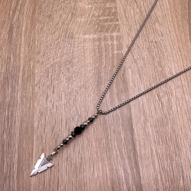 NAIQUBE 2019 New Fashion Pendant Necklace Men Vintage Simple Chain Bead Arrow Long Necklaces Jewelry
NAIQUBE 2019 New Fashion Pendant Necklace Men Vintage Simple Chain Bead Arrow Long Necklaces Jewelry