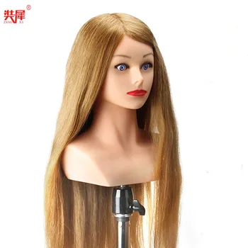 24" Mannequin Head High Grade 80% Real Hair Hairdressing Head Dummy Nice Dolls Blonde Long Hair Training Head With Shoulder
24" Mannequin Head High Grade 80% Real Hair Hairdressing Head Dummy Nice Dolls Blonde Long Hair Training Head With Shoulder