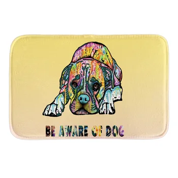 Be Aware Of Dog Colorful Dog Design Decorative Indoormat Soft Door Mat Short Plush Bathroom Floor Mats Carpets
Be Aware Of Dog Colorful Dog Design Decorative Indoormat Soft Door Mat Short Plush Bathroom Floor Mats Carpets