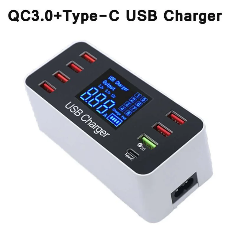 QC3.0 Multi USB Charger Type C 8 Ports Wall Desktop Charge Fast Charge Power Adapter For iphone iPad Samsung Huawei HTC Charging
QC3.0 Multi USB Charger Type C 8 Ports Wall Desktop Charge Fast Charge Power Adapter For iphone iPad Samsung Huawei HTC Charging