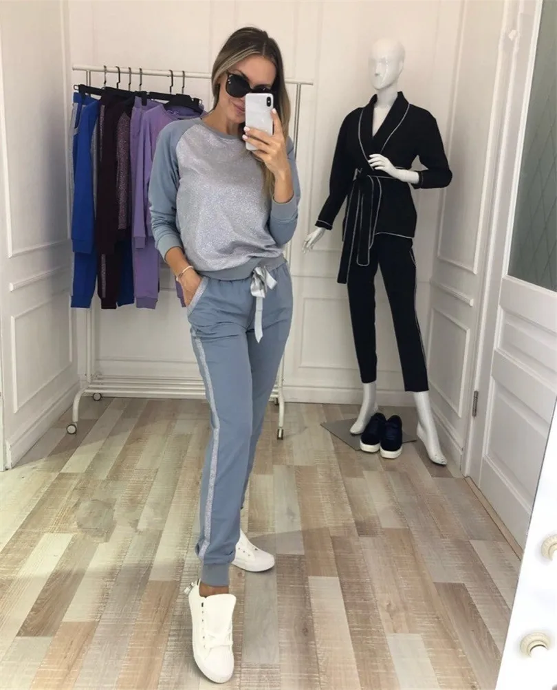 Tracksuit 2018 Autumn Woman Sets Casaul Female 2 pieces Sets Woman Hoodies Suit Long Sleeve Round Collar Sportswear Suits
Tracksuit 2018 Autumn Woman Sets Casaul Female 2 pieces Sets Woman Hoodies Suit Long Sleeve Round Collar Sportswear Suits
