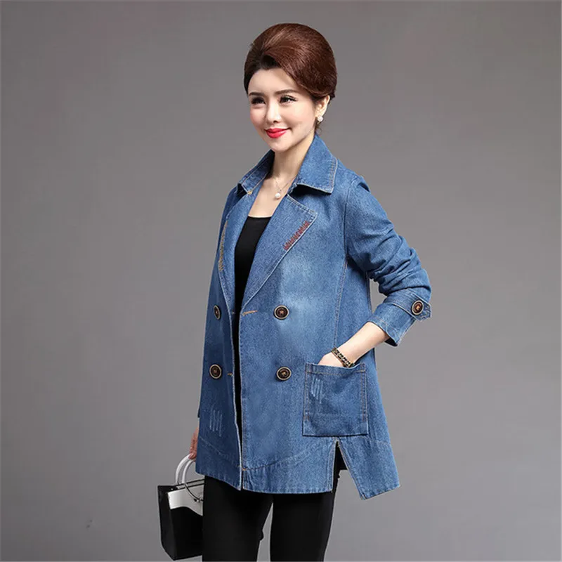 Women's Denim Jacket 2019 New Plus Size 4XL Casual Denim Windbreaker Spring Autumn Lapel Double-Breasted Fashion Denim Jacket
Women's Denim Jacket 2019 New Plus Size 4XL Casual Denim Windbreaker Spring Autumn Lapel Double-Breasted Fashion Denim Jacket