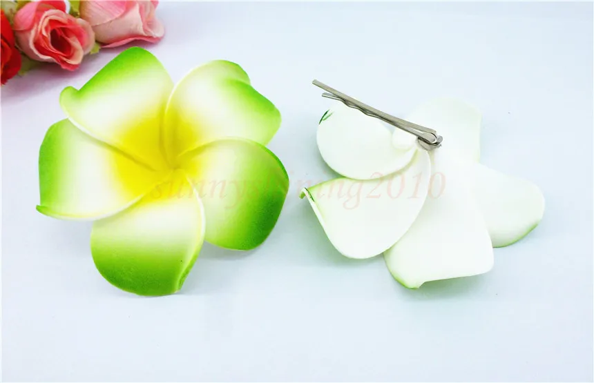 20 green color Foam Hawaiian Plumeria flower Frangipani Flower bridal hair clip 6cm
20 green color Foam Hawaiian Plumeria flower Frangipani Flower bridal hair clip 6cm