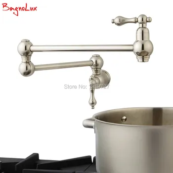 Bagnolux High Quality Wall Mounted Dual Shut Off Valve Pot Filler Faucet with 22" Double-Jointed Swinging Spout Lever Handles
Bagnolux High Quality Wall Mounted Dual Shut Off Valve Pot Filler Faucet with 22" Double-Jointed Swinging Spout Lever Handles