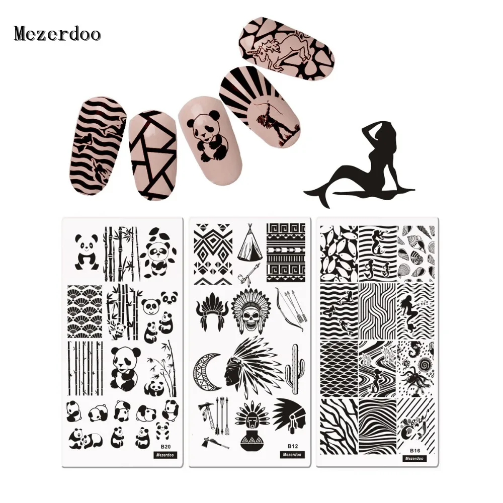 1PC Rectangle Stamp Template Nail Plates Panda/Mechanical Gears/Unicorn/Mermaid Pattern Manicure Nail Art Image Plate 10 Designs
1PC Rectangle Stamp Template Nail Plates Panda/Mechanical Gears/Unicorn/Mermaid Pattern Manicure Nail Art Image Plate 10 Designs