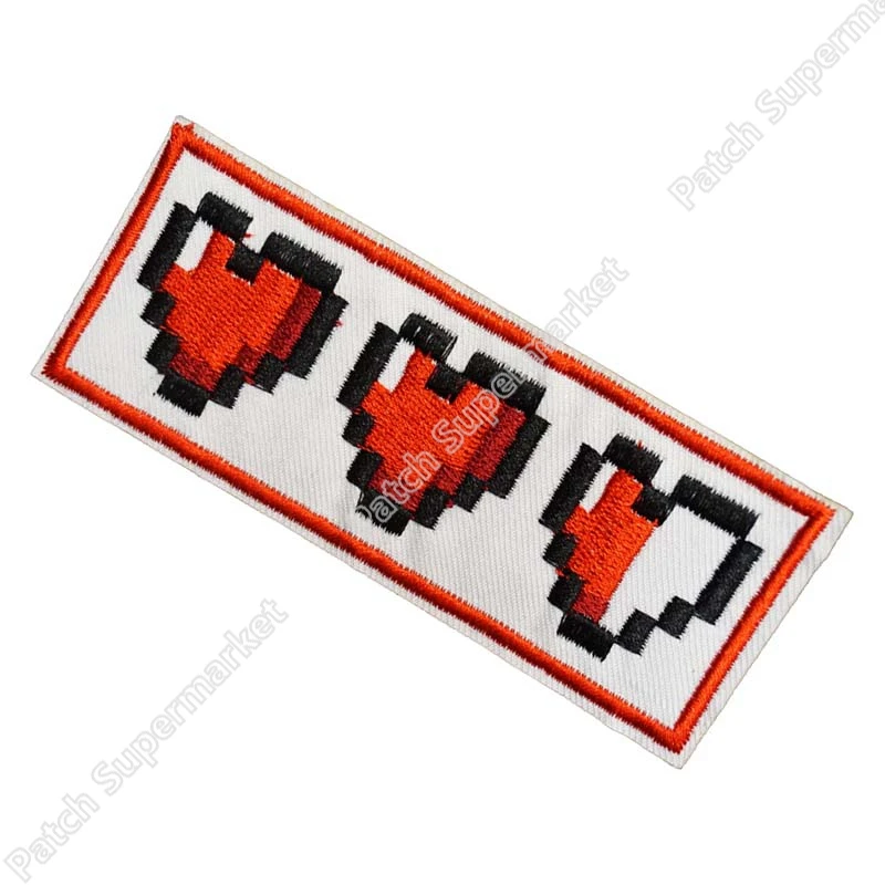 4" Legend of Zelda 8-Bit Heart HP Bar Patch TV Movie Film Cosplay Costume Embroidered iron on badge applique 50% off for 10 lot 
4" Legend of Zelda 8-Bit Heart HP Bar Patch TV Movie Film Cosplay Costume Embroidered iron on badge applique 50% off for 10 lot