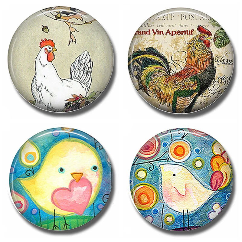 Chicken Rooster 30 MM Fridge Magnet Cartoon Lovely Cute Chick Glass Dome Magnetic Refrigerator Stickers Note Holder Home Decor
Chicken Rooster 30 MM Fridge Magnet Cartoon Lovely Cute Chick Glass Dome Magnetic Refrigerator Stickers Note Holder Home Decor