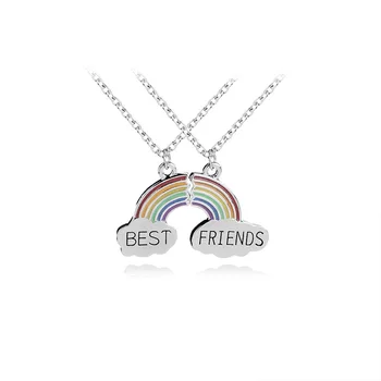 Children Best Friends Cute Colorful Rainbow Pendant BFF 2 Necklace Friendship Jewelry Gifts For Kids 10 Set
Children Best Friends Cute Colorful Rainbow Pendant BFF 2 Necklace Friendship Jewelry Gifts For Kids 10 Set
