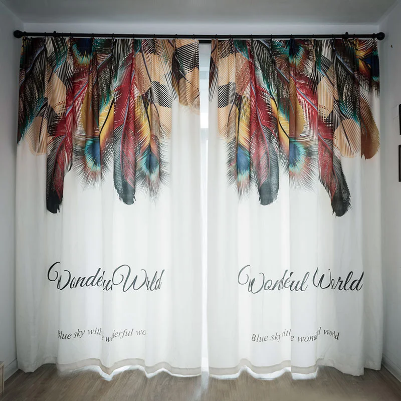 2PCS Simple Style Dazzling feather Blackout Curtains for Window Treatment Blinds Finished Drapes Window Curtains for Living Room
2PCS Simple Style Dazzling feather Blackout Curtains for Window Treatment Blinds Finished Drapes Window Curtains for Living Room