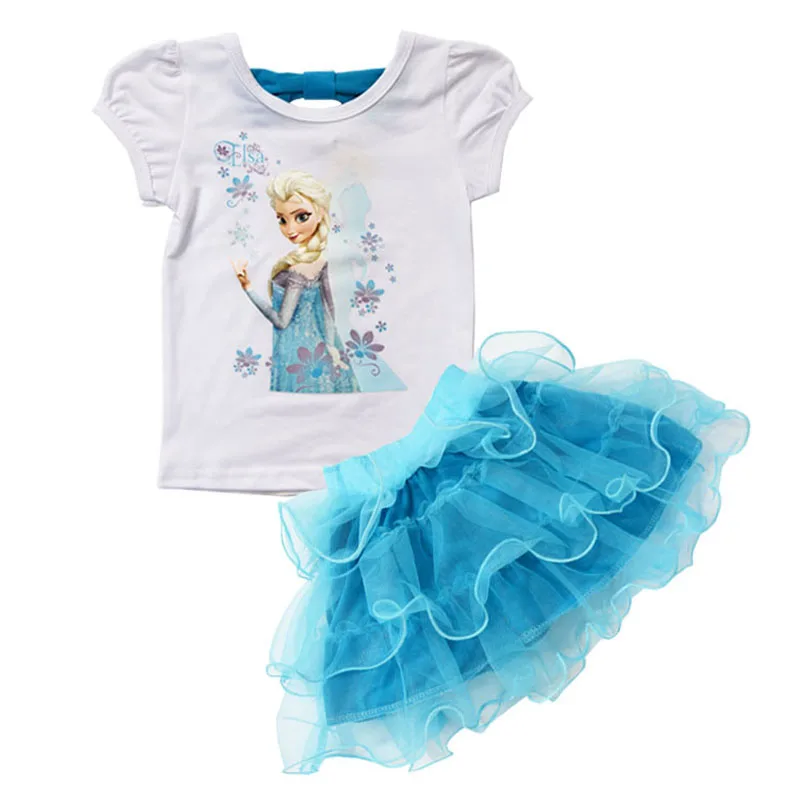 Elsa Girls Clothes Dress Princess Children Clothing Set Kids T-shirt Tops Layered Tutu Skirts Party Dress Summer Wear New 2019
Elsa Girls Clothes Dress Princess Children Clothing Set Kids T-shirt Tops Layered Tutu Skirts Party Dress Summer Wear New 2019
