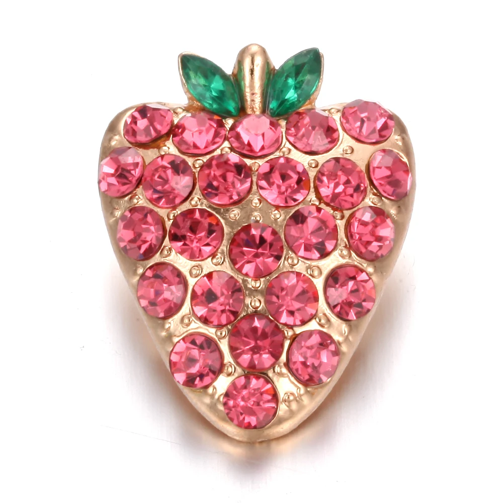 Hot sale Snaps button Jewelry Rhinestone Strawberry 18mm Metal Snap Buttons Fit Snap Button Bracelet Bangles for Women
Hot sale Snaps button Jewelry Rhinestone Strawberry 18mm Metal Snap Buttons Fit Snap Button Bracelet Bangles for Women