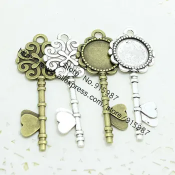 Sweet Bell 10pcs two color Metal Alloy Keys 28*72mm(Fit 20mm DiA) Round Cabochon Pendant Settings Jewelry Blanks Charms 7E1249
Sweet Bell 10pcs two color Metal Alloy Keys 28*72mm(Fit 20mm DiA) Round Cabochon Pendant Settings Jewelry Blanks Charms 7E1249
