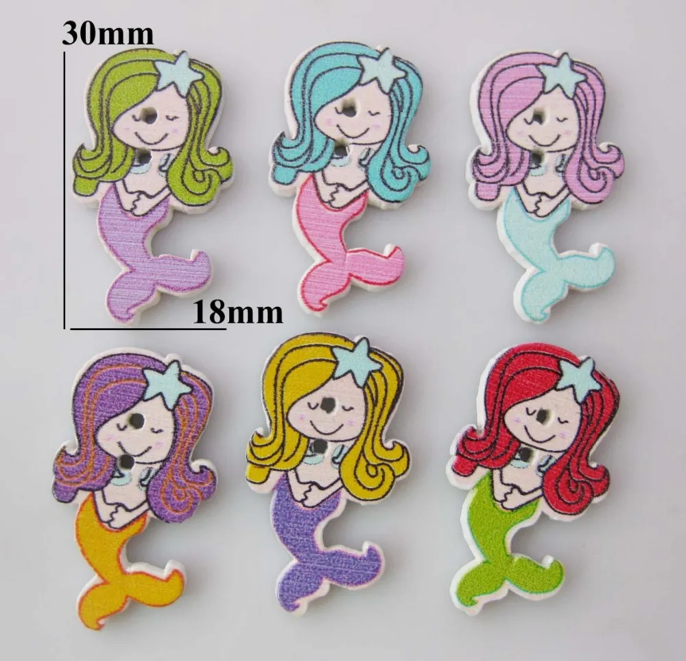 WBNKAE 100pcs Fish Beauty wood buttons 18mm*30mm lovely children clothing sewing button garment accessories
WBNKAE 100pcs Fish Beauty wood buttons 18mm*30mm lovely children clothing sewing button garment accessories
