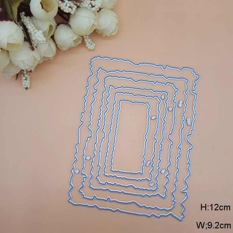 6pcs/Set Vintage Torn Rectangle Frame Metal Cutting Dies for DIY Scrapbooking Photo Album Embossing Paper Cards Decorative Craft
6pcs/Set Vintage Torn Rectangle Frame Metal Cutting Dies for DIY Scrapbooking Photo Album Embossing Paper Cards Decorative Craft