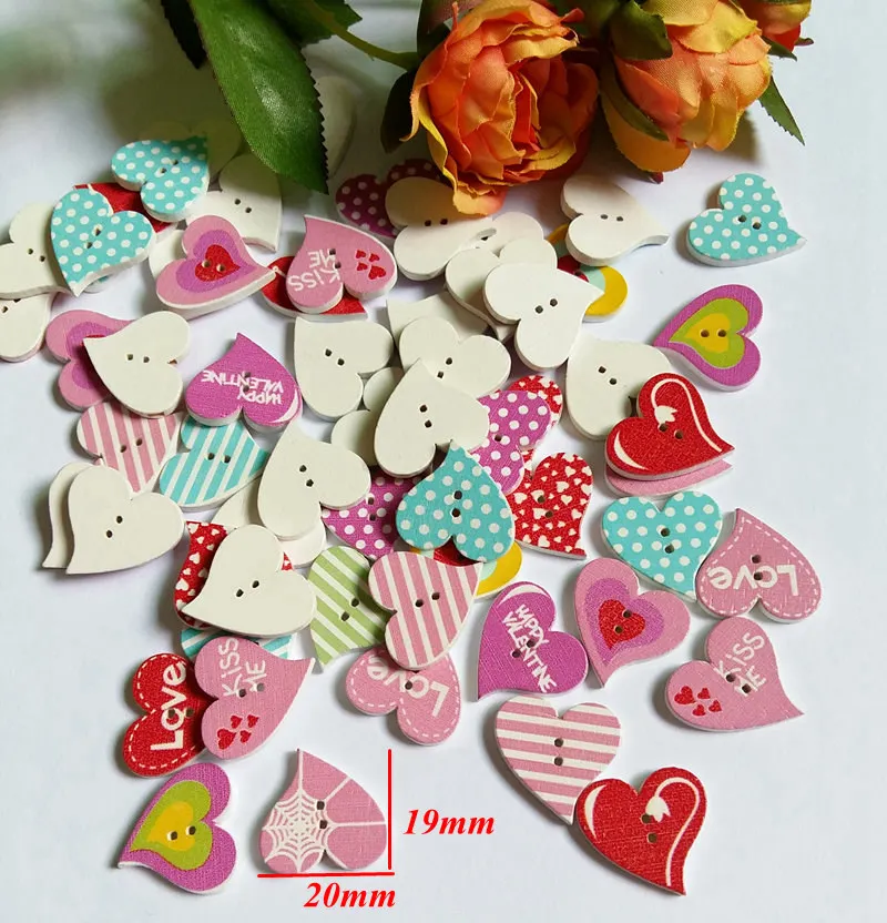 50PCs/lot Multicolor Red Heart Pattern Shape 2 Holes Wood Buttons Fit Scrapbooking Sewing DIY19*20mm
50PCs/lot Multicolor Red Heart Pattern Shape 2 Holes Wood Buttons Fit Scrapbooking Sewing DIY19*20mm