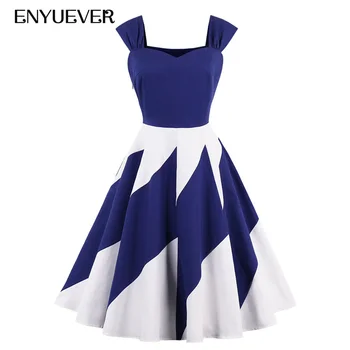 Enyuever Summer Dress Plus Size Women Clothing Blue White Patchwork Sleeveless Vestidos Vintage Retro Casual Dress Streetwear
Enyuever Summer Dress Plus Size Women Clothing Blue White Patchwork Sleeveless Vestidos Vintage Retro Casual Dress Streetwear