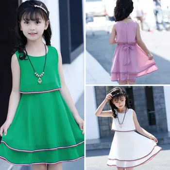 Girls summer dress 3-11T baby girls cute dress kids solid party deresses children princess clothes knee-length outwear jacket 
Girls summer dress 3-11T baby girls cute dress kids solid party deresses children princess clothes knee-length outwear jacket