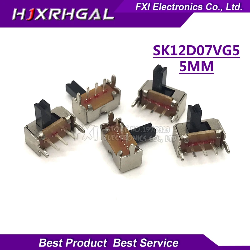 20pcs Toggle switch SK12D07VG5 5mm stents Small toggle switch high Miniature Slide Switch Side Knob
20pcs Toggle switch SK12D07VG5 5mm stents Small toggle switch high Miniature Slide Switch Side Knob
