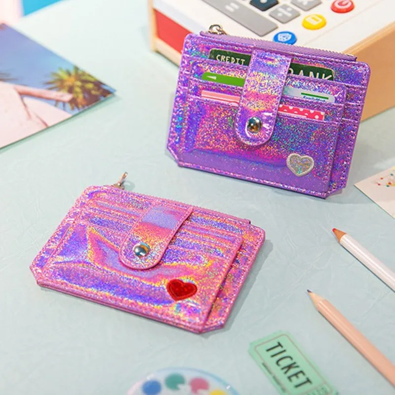 Sequins Credit Card Holder Crystal Color Multi Card Slim Wallet mini Cute Laser Heart Girl Student Bus ID Card Case Cardholder
Sequins Credit Card Holder Crystal Color Multi Card Slim Wallet mini Cute Laser Heart Girl Student Bus ID Card Case Cardholder
