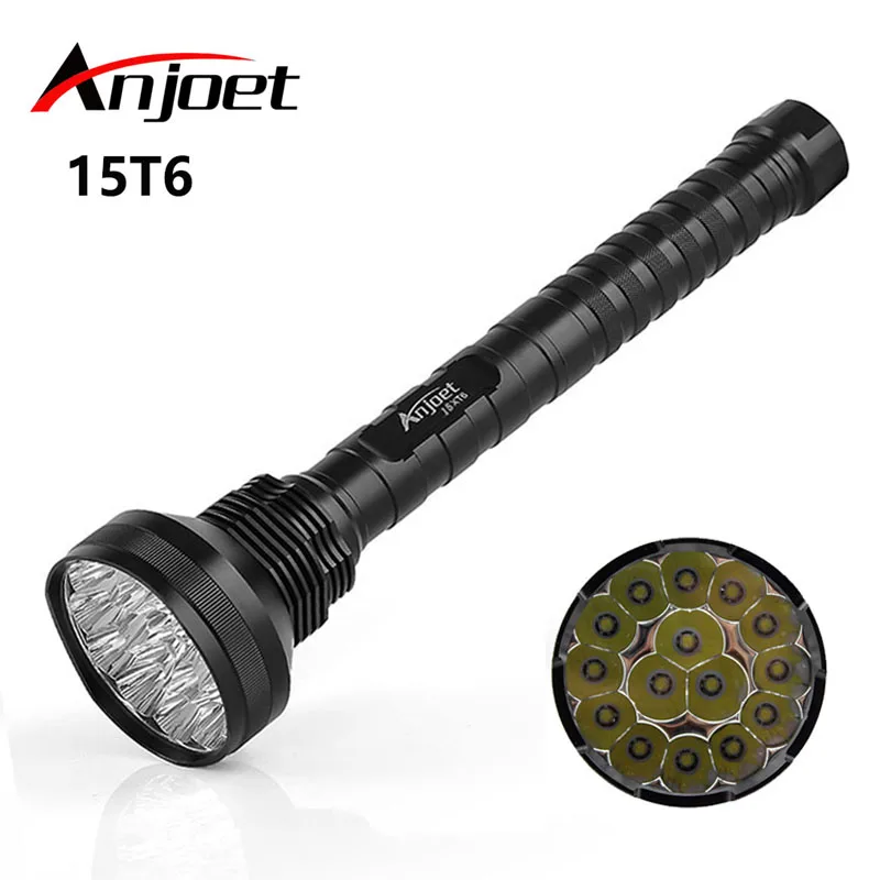 Anjoet 18000 lm 15*XML T6 LED 5-Mode Outdoor waterproof flashlight,torch,lantern,camping light, lamp, Hunting 26650/18650
Anjoet 18000 lm 15*XML T6 LED 5-Mode Outdoor waterproof flashlight,torch,lantern,camping light, lamp, Hunting 26650/18650