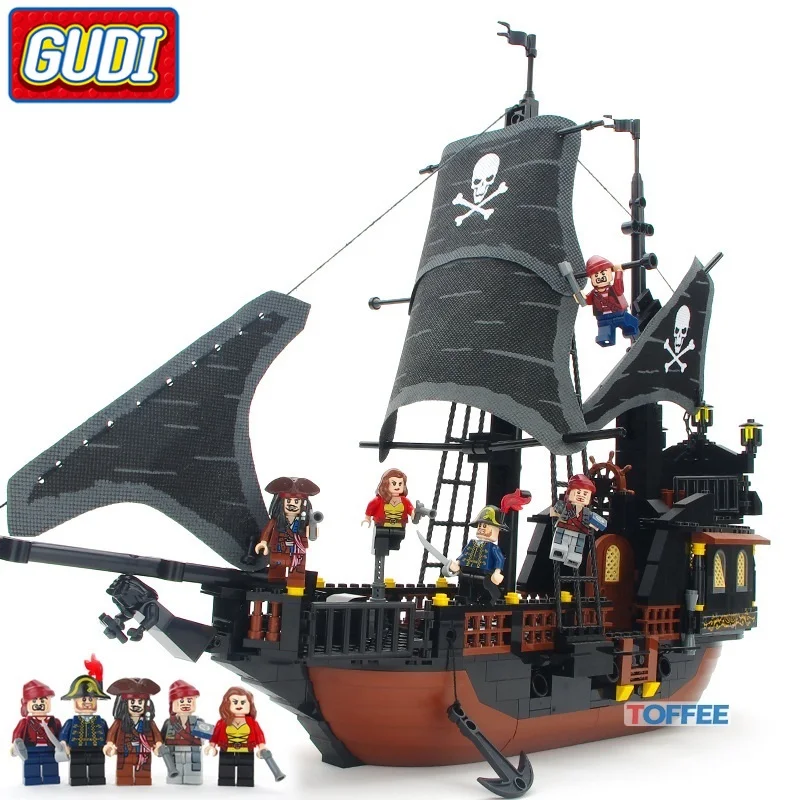 GUDI Pirates Ship 652pcs Bricks Black Pearl Building Blocks Sets Christmas Gifts Toys For Children Kids 11.11 sales
GUDI Pirates Ship 652pcs Bricks Black Pearl Building Blocks Sets Christmas Gifts Toys For Children Kids 11.11 sales