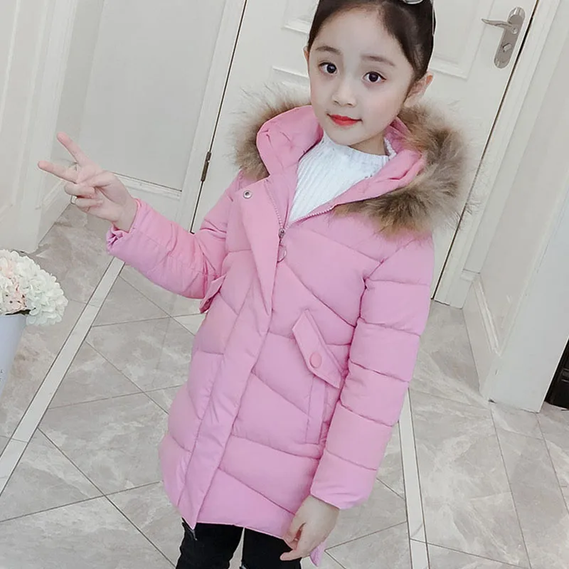 New 2018 Children Outwear Tops Winter Jacket For Girls Fashion Fur Hooded Thick Cotton-Padded Kids Long Coat Solid Parka Clothes
New 2018 Children Outwear Tops Winter Jacket For Girls Fashion Fur Hooded Thick Cotton-Padded Kids Long Coat Solid Parka Clothes
