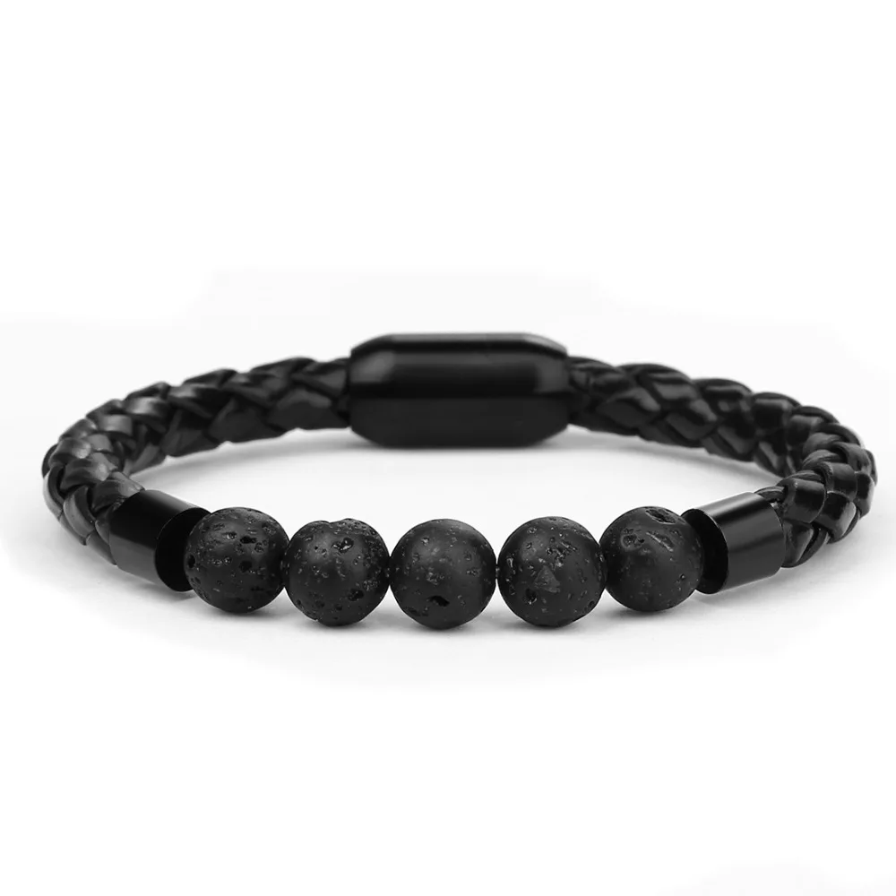 Fostfo New Fashion Trendy Charm Leather Stainless Bracelet For Men Lava Chakra Stone Beads Bracelets & Bangles Men Jewelry
Fostfo New Fashion Trendy Charm Leather Stainless Bracelet For Men Lava Chakra Stone Beads Bracelets & Bangles Men Jewelry
