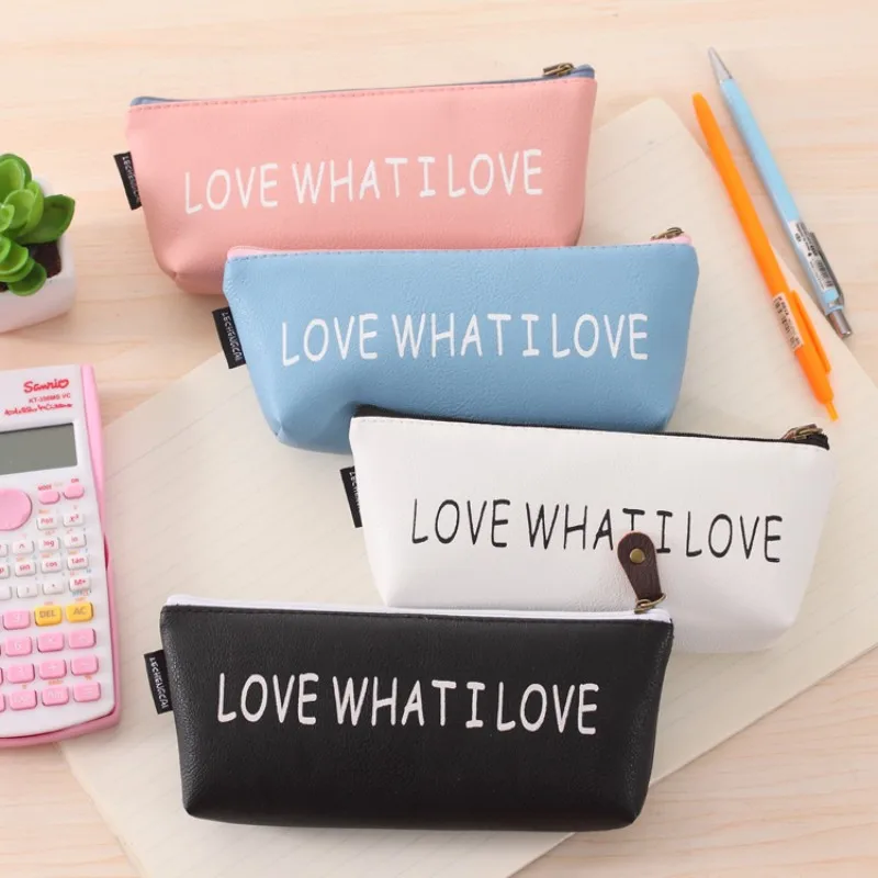 Small Fresh school pencil case for girls Kawaii PU leather pen pouch Storage bags Korean stationery office school supplies
Small Fresh school pencil case for girls Kawaii PU leather pen pouch Storage bags Korean stationery office school supplies