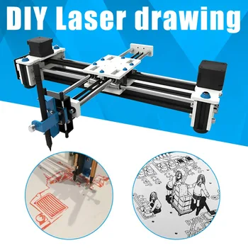 

Mini XY 2 Axis CNC Plotter Pen USB DIY Laser Drawing Machine Engraving Area 280x200mm Desktop Drawing Robot