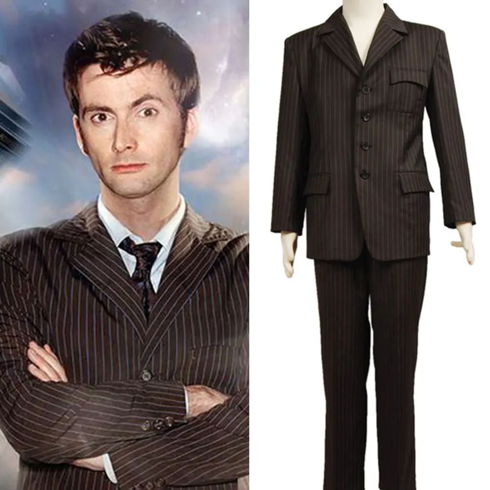 Who will be Doctor Dr Brown Costume Pinstripe Suit blazer Pants Halloween Carnival Cosplay Costume For Adult Men Women
Who will be Doctor Dr Brown Costume Pinstripe Suit blazer Pants Halloween Carnival Cosplay Costume For Adult Men Women