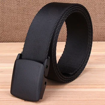 Teen student canvas belt men fashion casual mens belt pure color plastic buckle belts 125cm
Teen student canvas belt men fashion casual mens belt pure color plastic buckle belts 125cm
