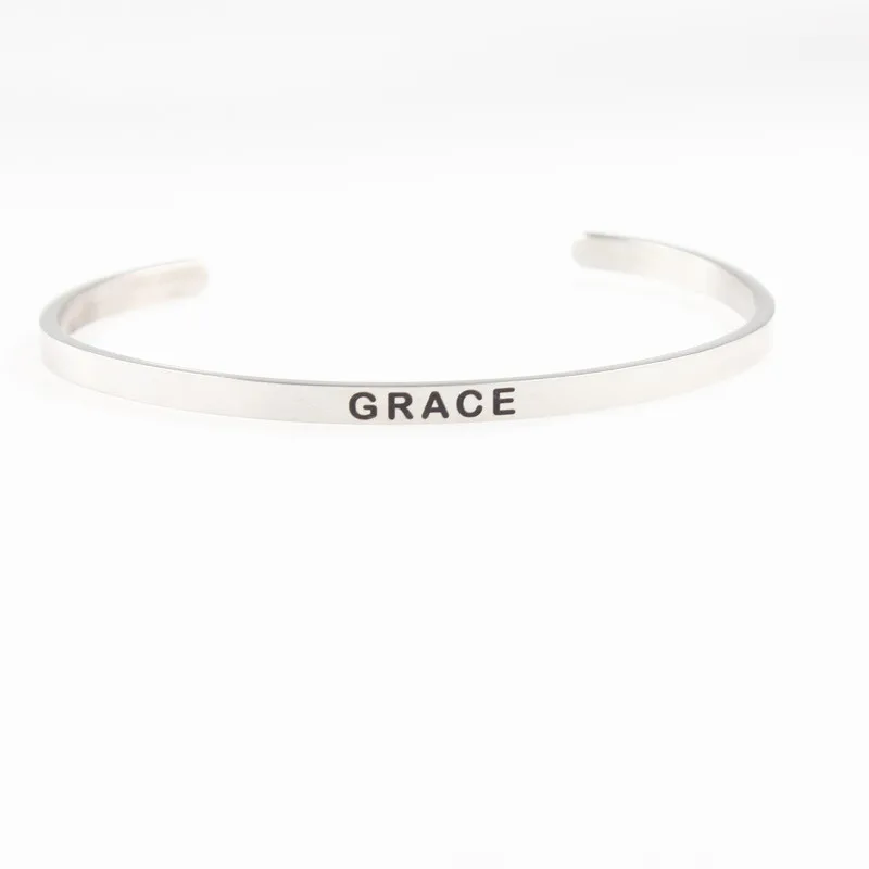 New 4mm Stainless Steel Bangle Engraved Positive Inspirational Quote New Cuff Mantra Bracelets For Women Best Gifts
New 4mm Stainless Steel Bangle Engraved Positive Inspirational Quote New Cuff Mantra Bracelets For Women Best Gifts