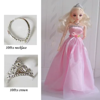 20Pcs/Lot Fashion Girl's Toy Miniature Collar Chain Necklace Crown for Doll Accessories
20Pcs/Lot Fashion Girl's Toy Miniature Collar Chain Necklace Crown for Doll Accessories