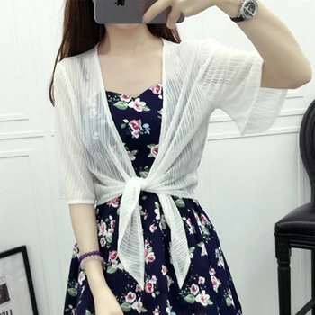 Summer 2019 small net yarn shawl with open shirt short jacket sunscreen thin short sleeve shoulder size
Summer 2019 small net yarn shawl with open shirt short jacket sunscreen thin short sleeve shoulder size