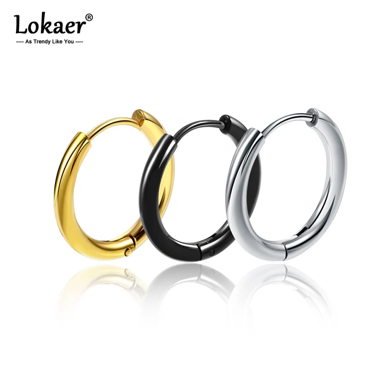 Lokaer Popular Earrings 2.5mm Wide Round Earrings Stainless Steel 3 Colors Circle Hoop Earrings Jewelry For Women Brincos E18111
Lokaer Popular Earrings 2.5mm Wide Round Earrings Stainless Steel 3 Colors Circle Hoop Earrings Jewelry For Women Brincos E18111