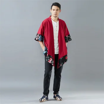 Hisenky New Spring Autumn Cotton Linen Material Batik Windbreaker Men's Trench Coat Long Retro Style Art Overcoat Thin Coat
Hisenky New Spring Autumn Cotton Linen Material Batik Windbreaker Men's Trench Coat Long Retro Style Art Overcoat Thin Coat