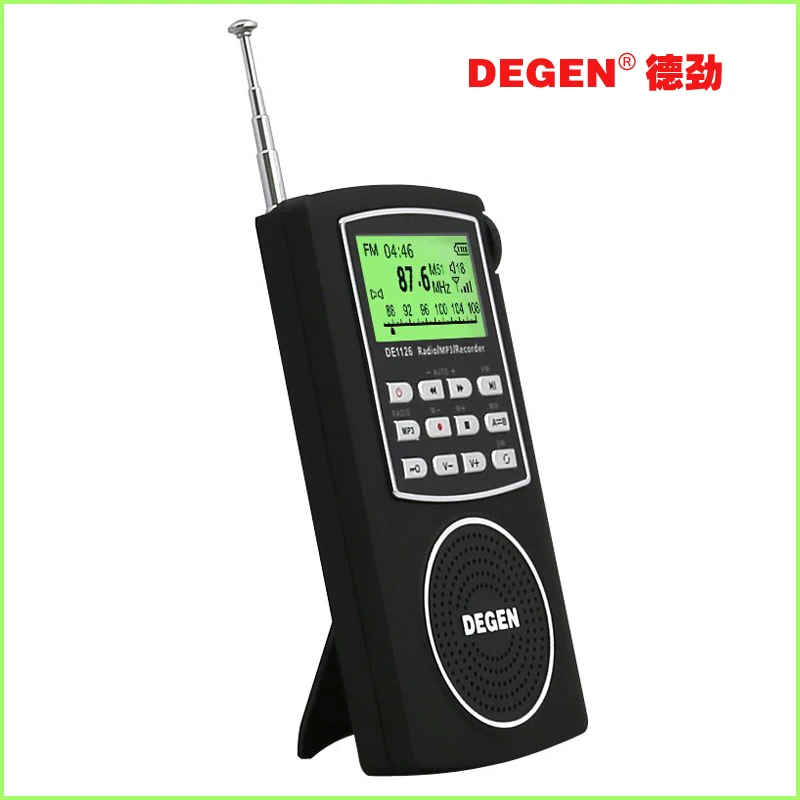 New Degen DE1126 Shortwave DSP AM mini fm radio ducha with 4GB MP3 Player + Voice Recorder + Screen + Rechargeable Battery Pack
New Degen DE1126 Shortwave DSP AM mini fm radio ducha with 4GB MP3 Player + Voice Recorder + Screen + Rechargeable Battery Pack