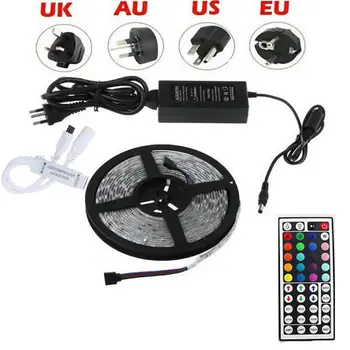 Waterproof 5050 RGB LED Strip light 5M 300 Leds SMD 44 Keys IR Remote Controller 12V 5A Power Adapter Flexiblel Light Free DHL
Waterproof 5050 RGB LED Strip light 5M 300 Leds SMD 44 Keys IR Remote Controller 12V 5A Power Adapter Flexiblel Light Free DHL