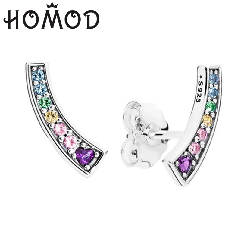 Luxury New Brand Stud Earrings CZ Zircon Earrings Rainbow Heart Shaped Earrings For Women Female Brincos Wedding Jewelry
Luxury New Brand Stud Earrings CZ Zircon Earrings Rainbow Heart Shaped Earrings For Women Female Brincos Wedding Jewelry