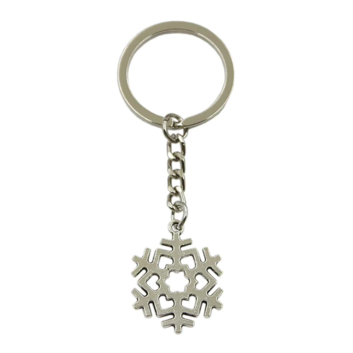 New Hot Men Key Ring Metal Chain Keychain Gift Jewelry Silver Color Snow Snowflake Pendant Great Promotion | Украшения и