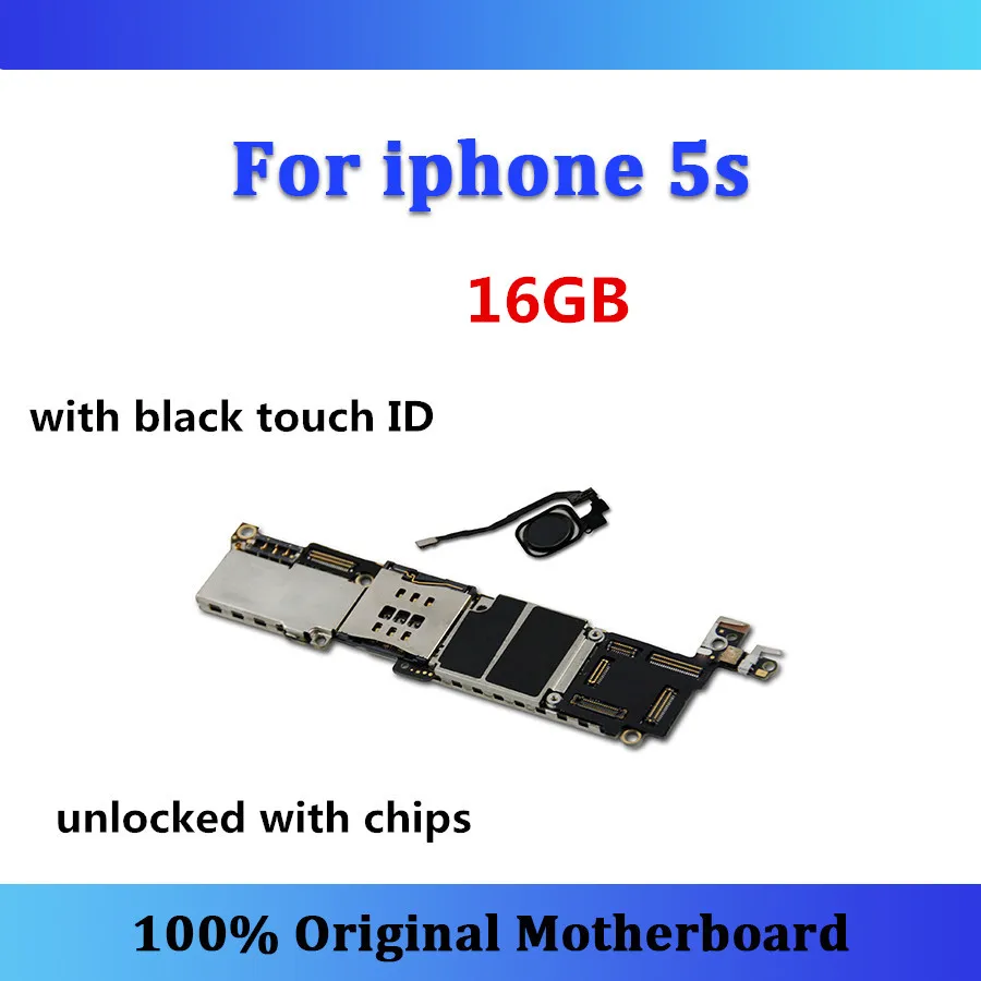 Tested Original unlocked for iphone 5s motherboard 16gb with full chips mainboard with black touch ID logic board good working
Tested Original unlocked for iphone 5s motherboard 16gb with full chips mainboard with black touch ID logic board good working