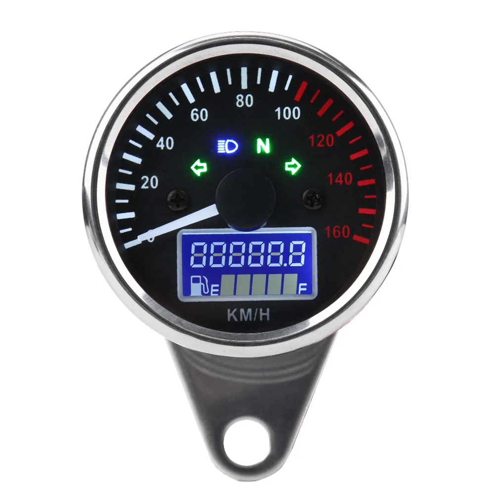 Motorcycle Digital LED LCD Speedometer Tachometer Speed Gauge Retro Chrome & Black Universal 0~160KM/H speedometer motorcycle
Motorcycle Digital LED LCD Speedometer Tachometer Speed Gauge Retro Chrome & Black Universal 0~160KM/H speedometer motorcycle