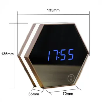 LED Mirror Alarm Clock Night Light Kids Bedroom Digital Electronic Bedside Table Watch Lamp Desk Clocks Nixie Clock Decor 6NZ22
LED Mirror Alarm Clock Night Light Kids Bedroom Digital Electronic Bedside Table Watch Lamp Desk Clocks Nixie Clock Decor 6NZ22